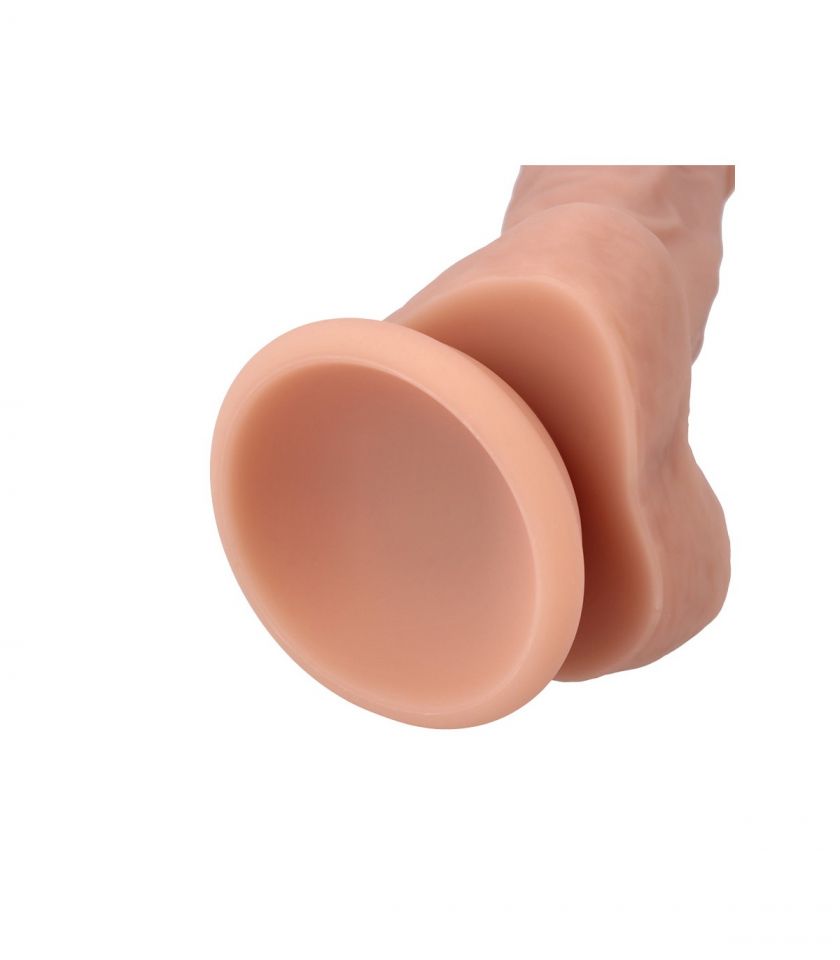 Dildo realista con testículos silicona líquida 18,5 cm VIRGITE R33