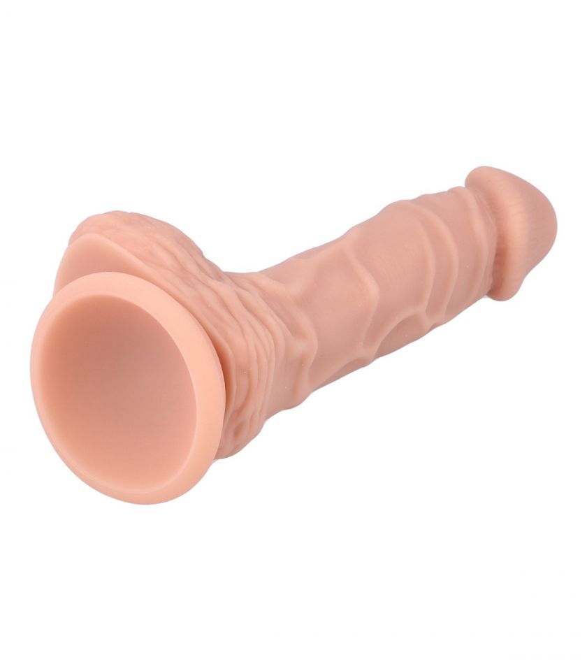 Dildo realista con testículos silicona líquida 20 cm VIRGITE R23