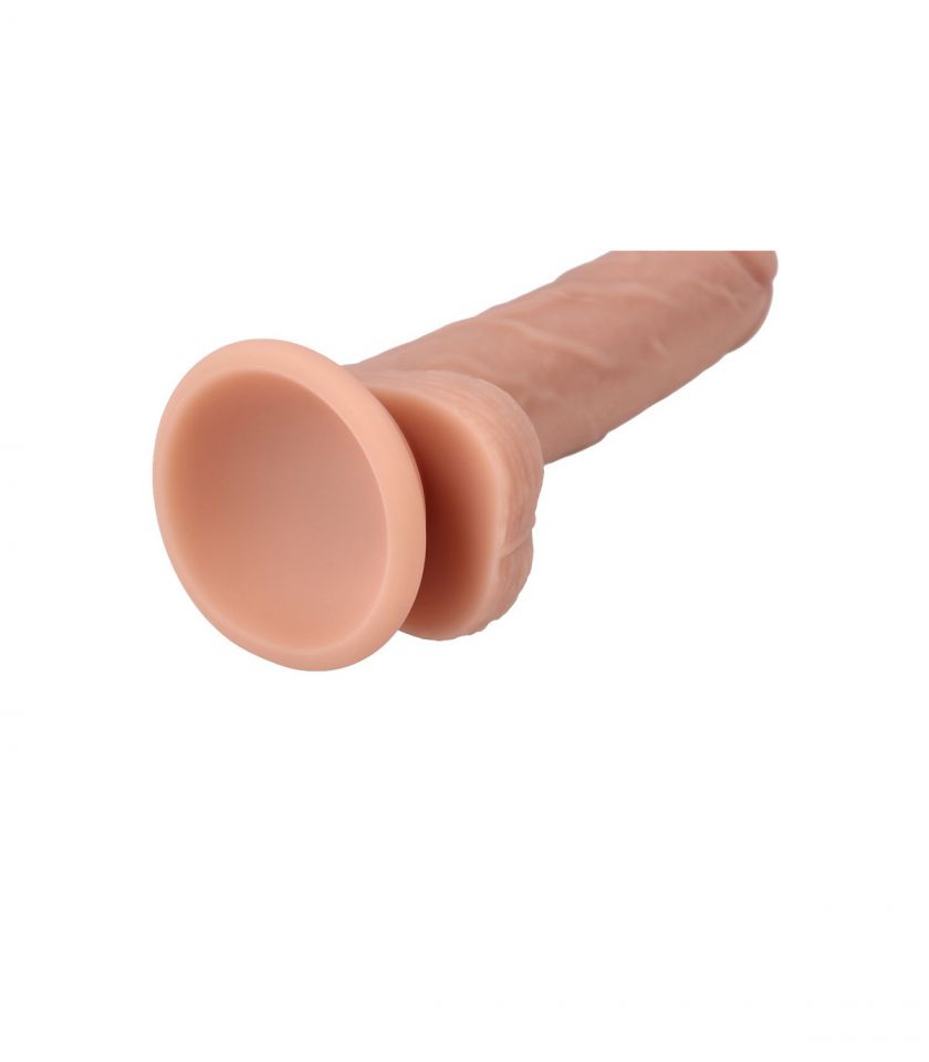 Dildo realista con testículos silicona líquida 17 cm VIRGITE R32