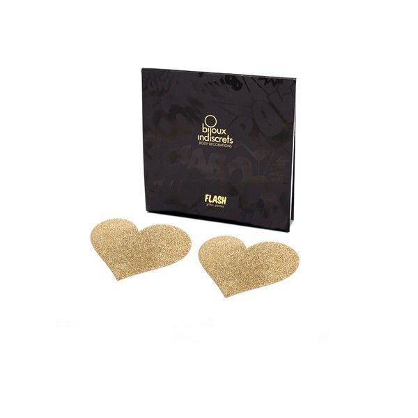 Pezoneras Flash - Corazón Oro BIJOUX Indiscrets