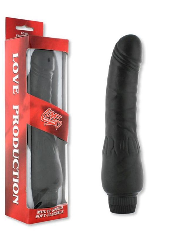 Vibrador Flexible Real Negro