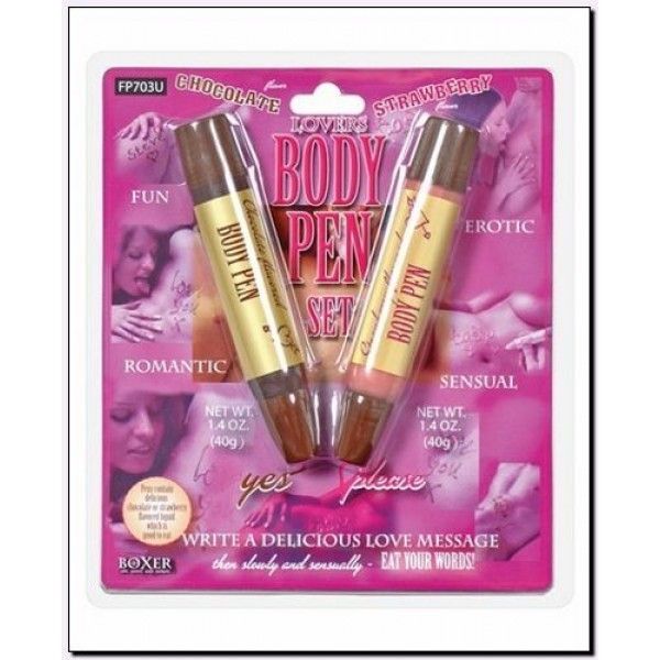 Bolígrafos fresa y chocolate Lover's Body Pen