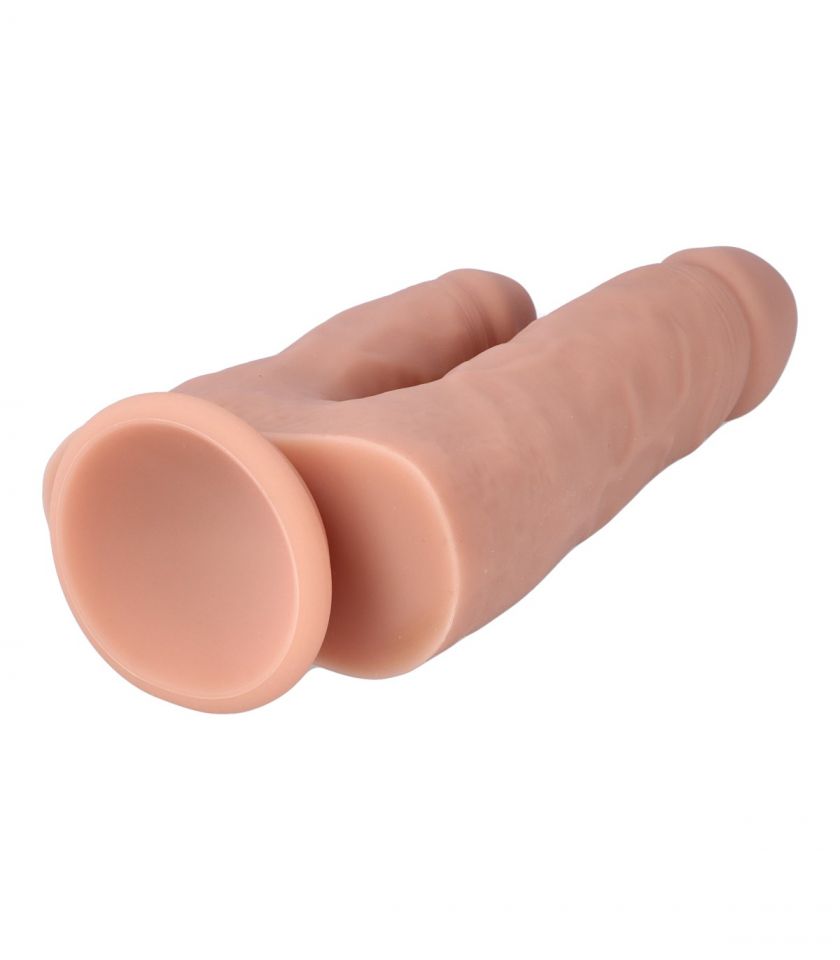 Dildo doble realista silicona líquida 22 cm/ 17,5 cm VIRGITE R30