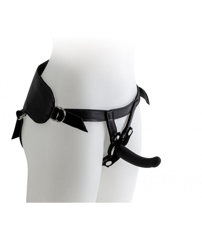 Set de arnés con dildo S VIRGITE Negro