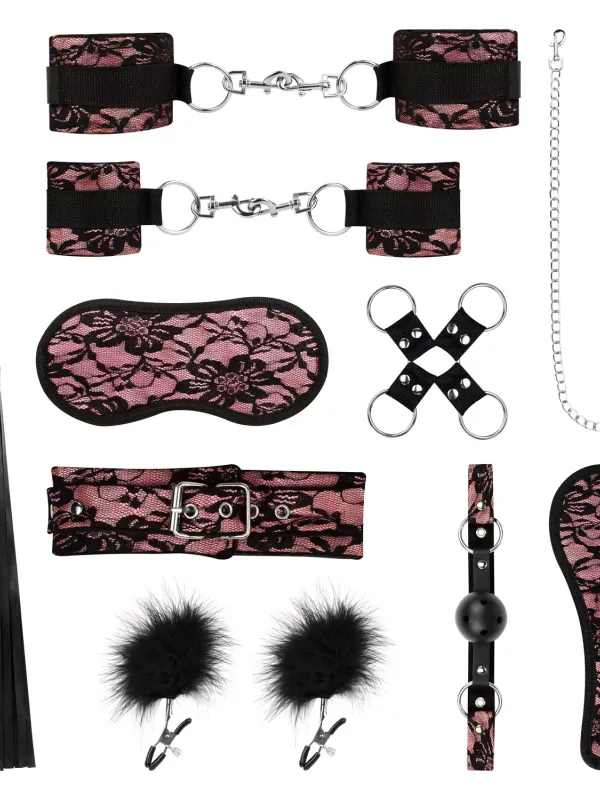 BEDROOM – SET 8 PIEZAS BONDAGE BOUND BY LACE