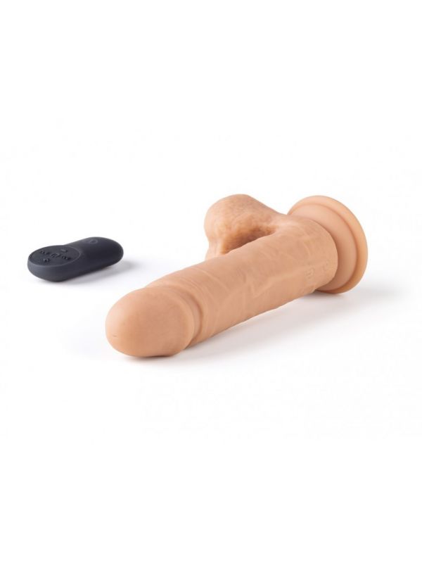 Vibrador realista con testículos control remoto 16,5 cm VIRGITE R16