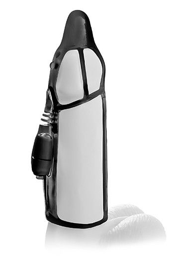 Funda pene con extensión y vibración