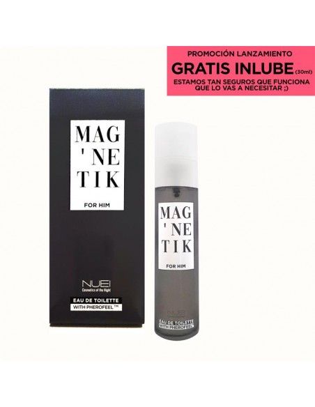 Perfume de feromonas para chico Magnetic con lubricante de 30 ml de regalo