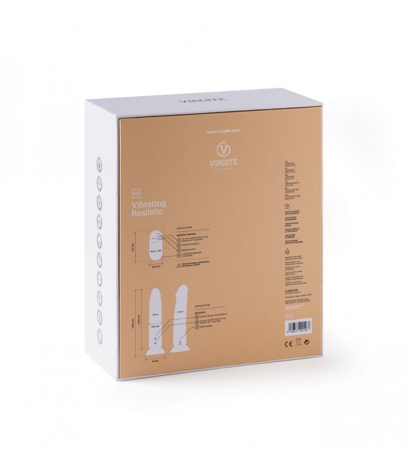 Vibrador realista control remoto 16,5 cm VIRGITE R15