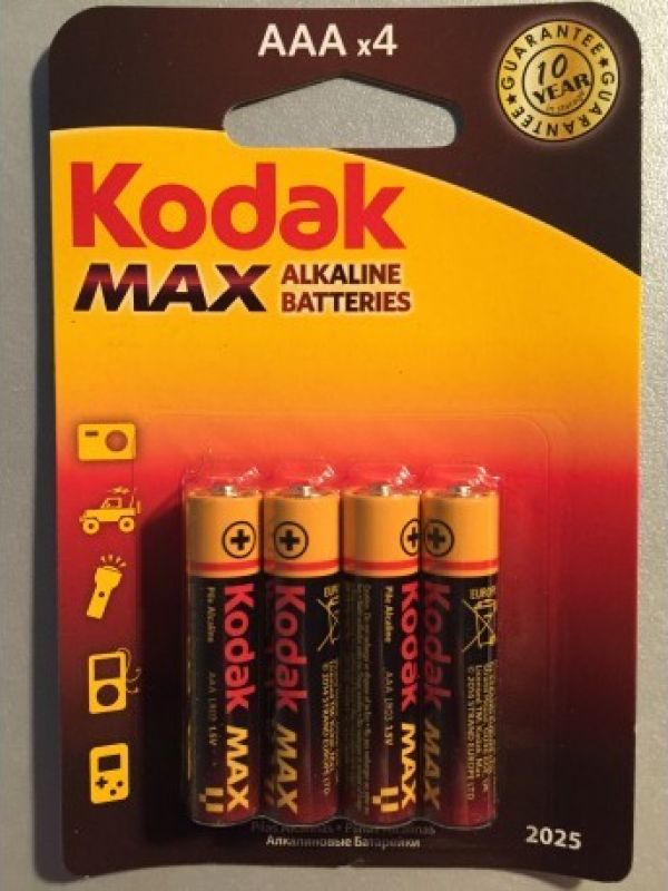 Pack 4 Pilas AAA Kodak