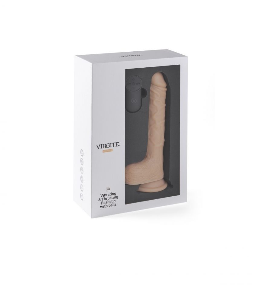 Vibrador realista SUBE Y BAJA control remoto 23cm VIRGITE R14