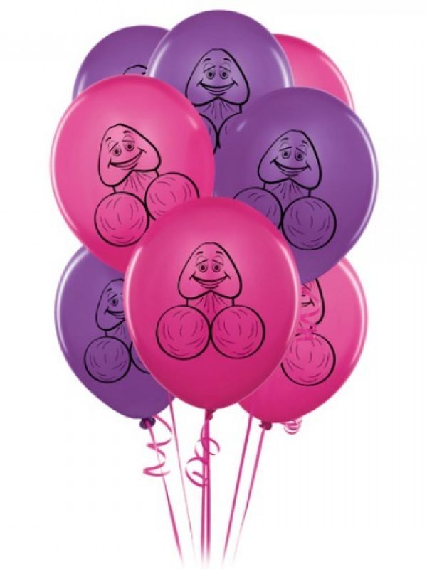 Pack de 8 globos lilas y rosas