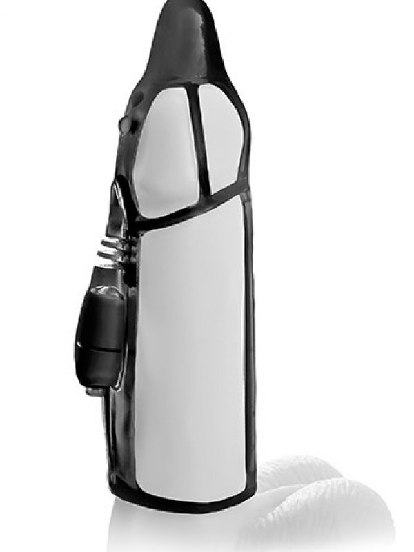 Funda pene con extensión y vibración