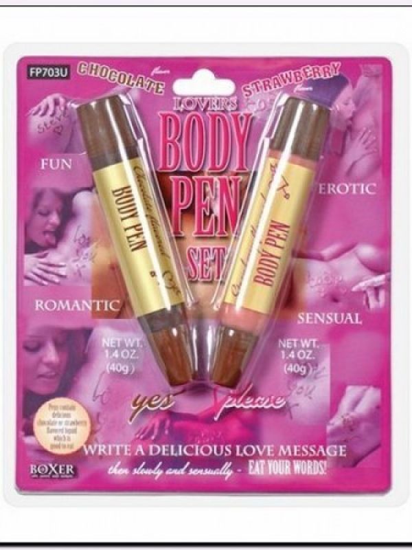Bolígrafos fresa y chocolate Lover’s Body Pen