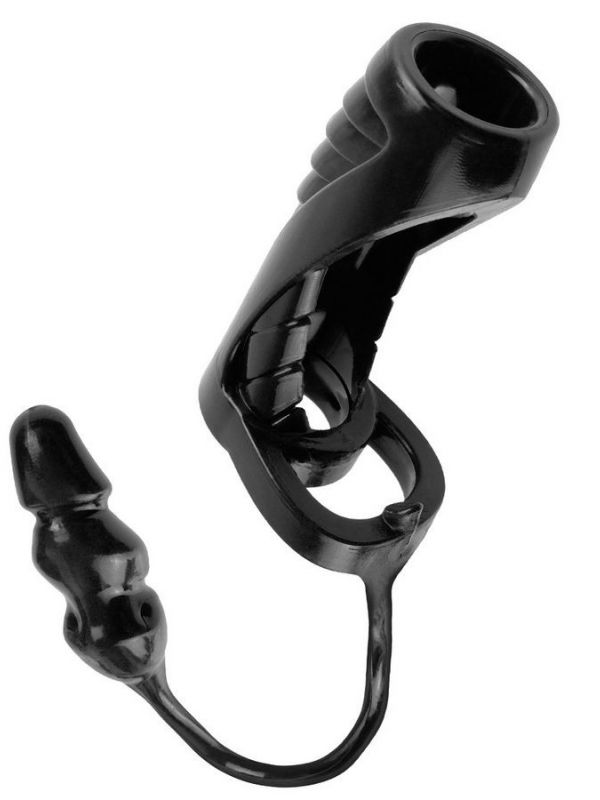 Funda Vibrador con Plug Anal PIPEDREAM