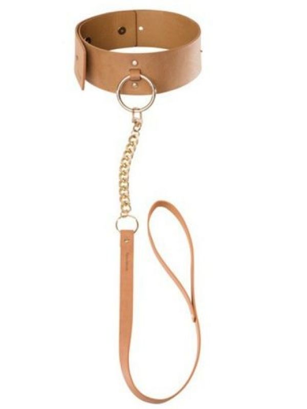 MAZE Collar con Correa Marrón