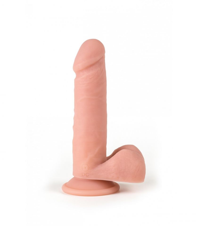 Vibrador realista con testículos control remoto 19 cm VIRGITE R4
